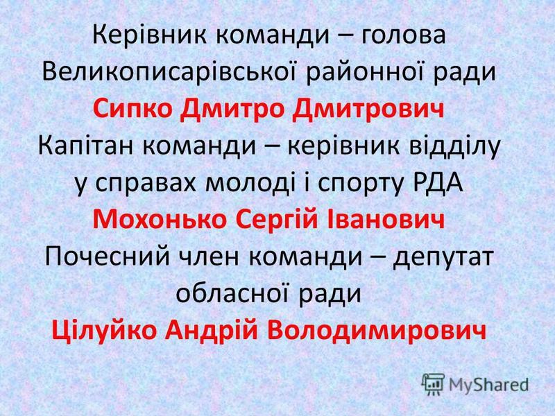 Керівник команди